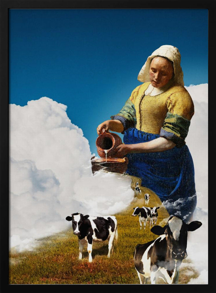 canvas prints Release the Milk24X36inches- White Frame