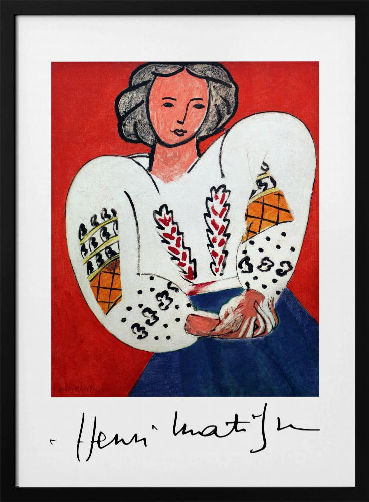 Artwork  Henri Matisse, La Camicetta Romena, 1940 36X48-inches