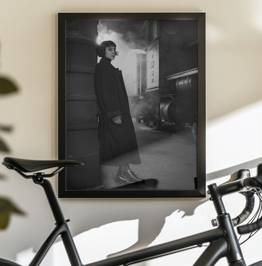 Artwork- Waiting.....-16X20inches-In Black Floating Frame