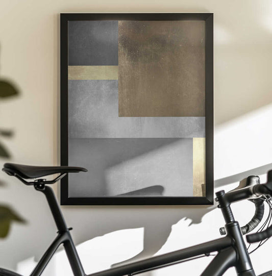 Wall art Gold and silver textures 3