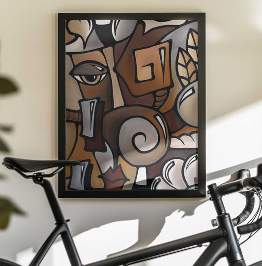 Wall art Dynamic Cubist Harmony