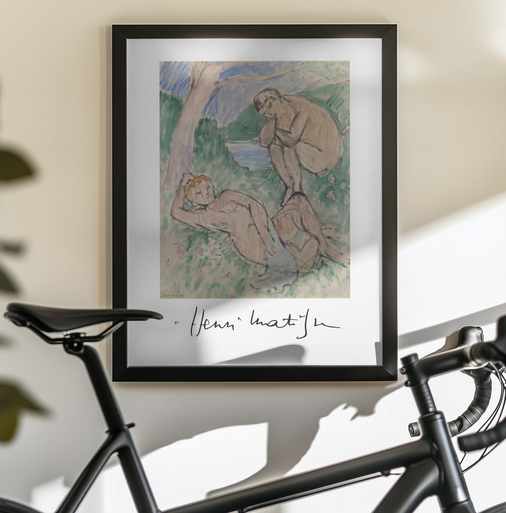 Artwork  Baigneurs Autographed 16X20-inches