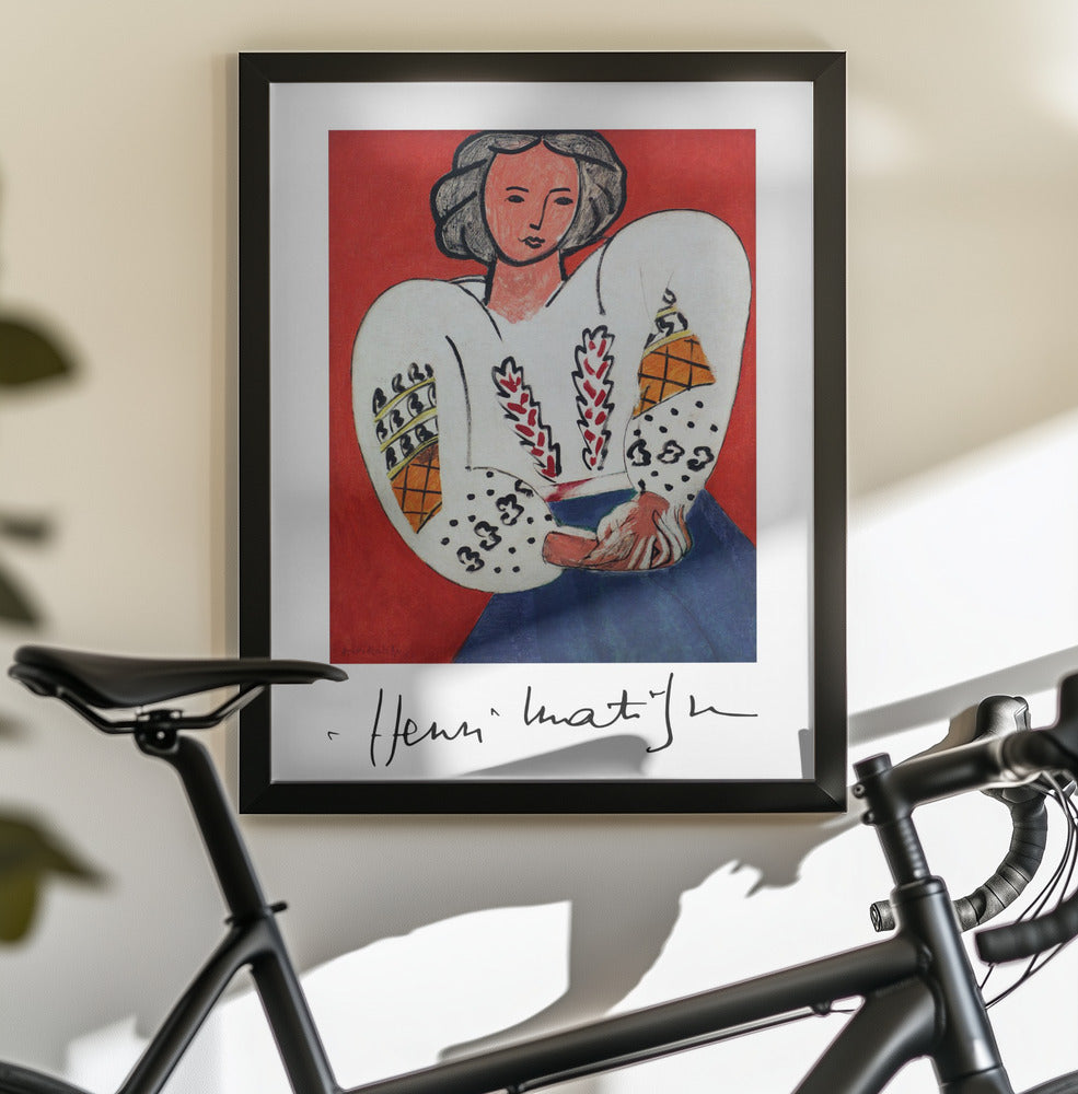 Artwork  Henri Matisse, La Camicetta Romena, 1940 16X20-inches