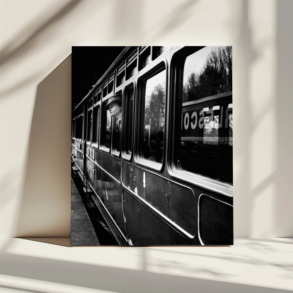 Artwork- The Goodbye Girl ....leaving-24X36inches-In Black Floating Frame