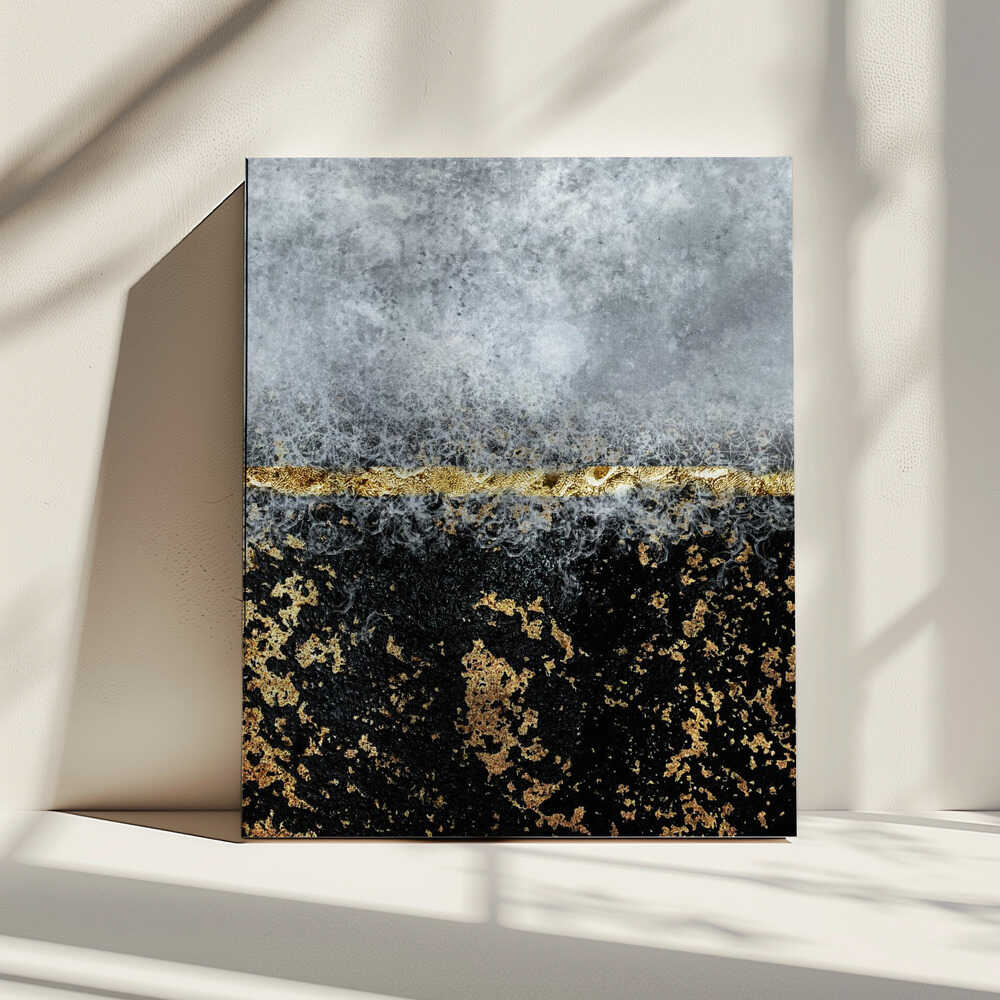 Wall art Gold Black Abstract