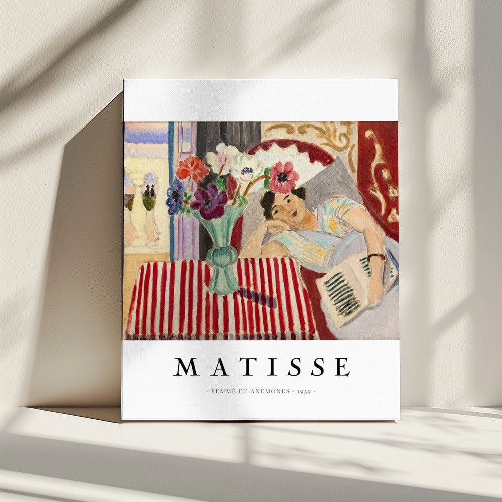 Artwork Femme Et Anémones Matisse 24X36-inches