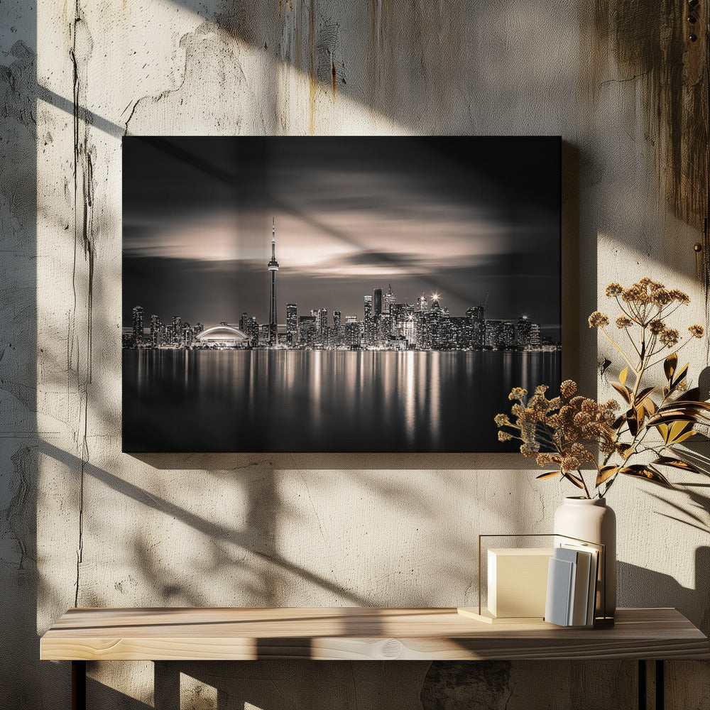 Toronto Wall Artwork In White Floating Frame