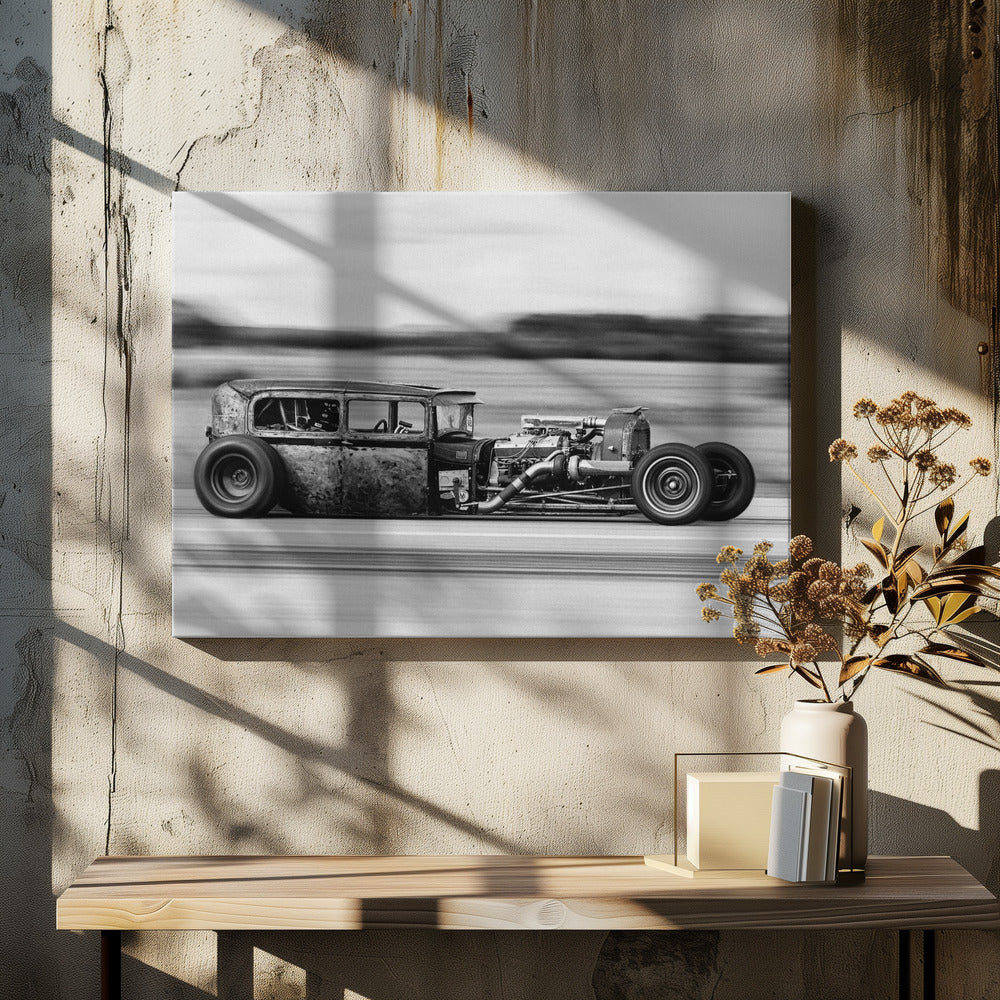 Artwork- Lowrider-36X24inches-In White Floating Frame
