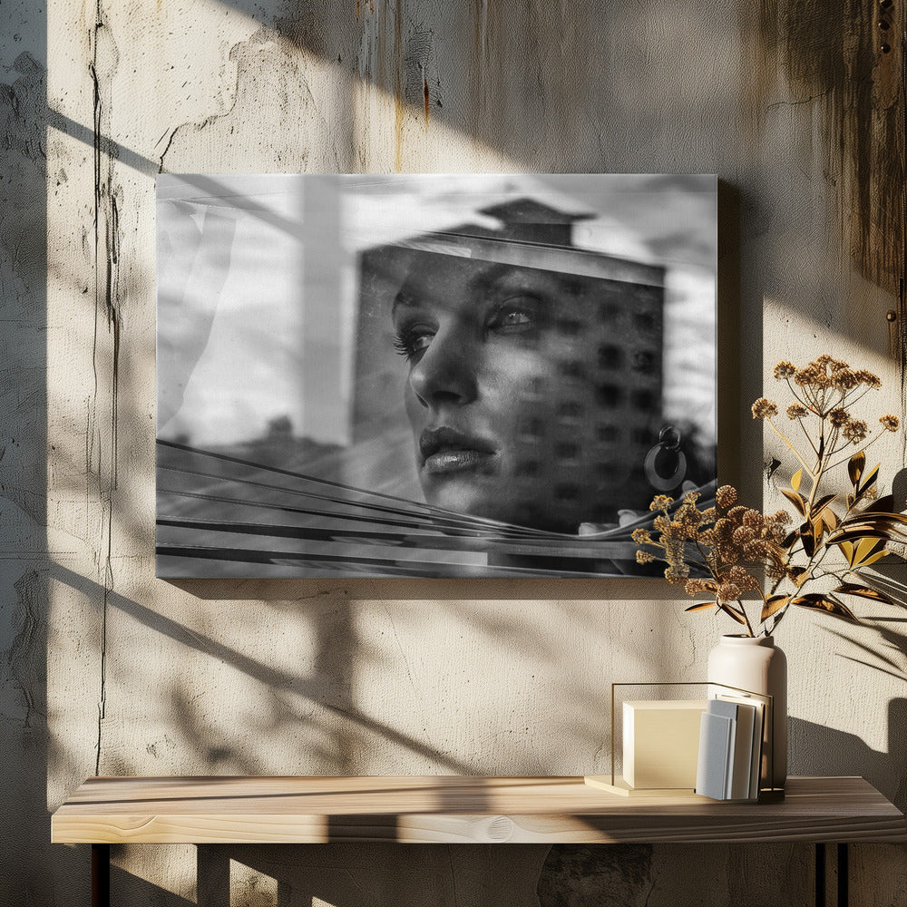 Artwork- Window-36X24inches-In White Floating Frame