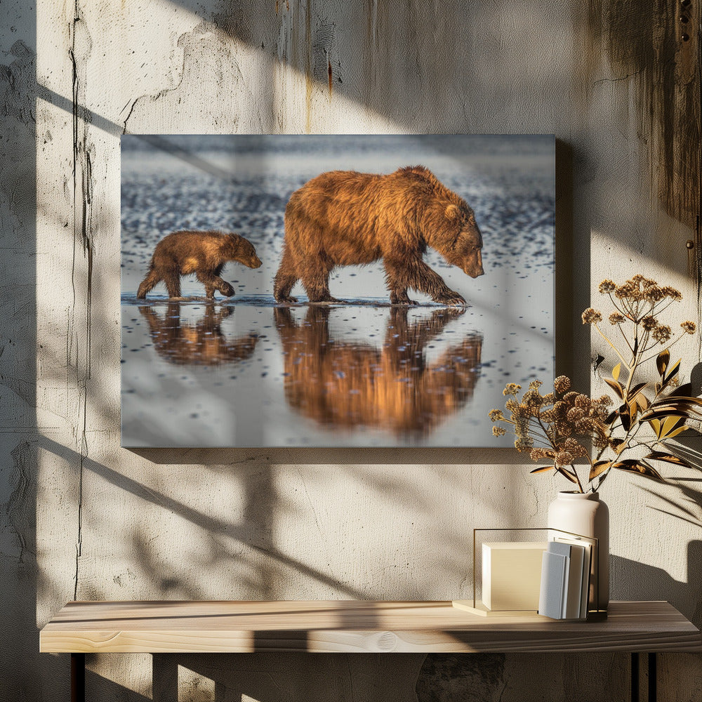 Artwork Beauty and the beast48X36inches- Black Frame