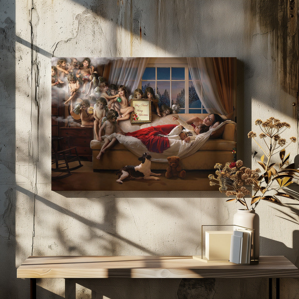 Artwork Mummy look!!!48X36inches- Black Frame