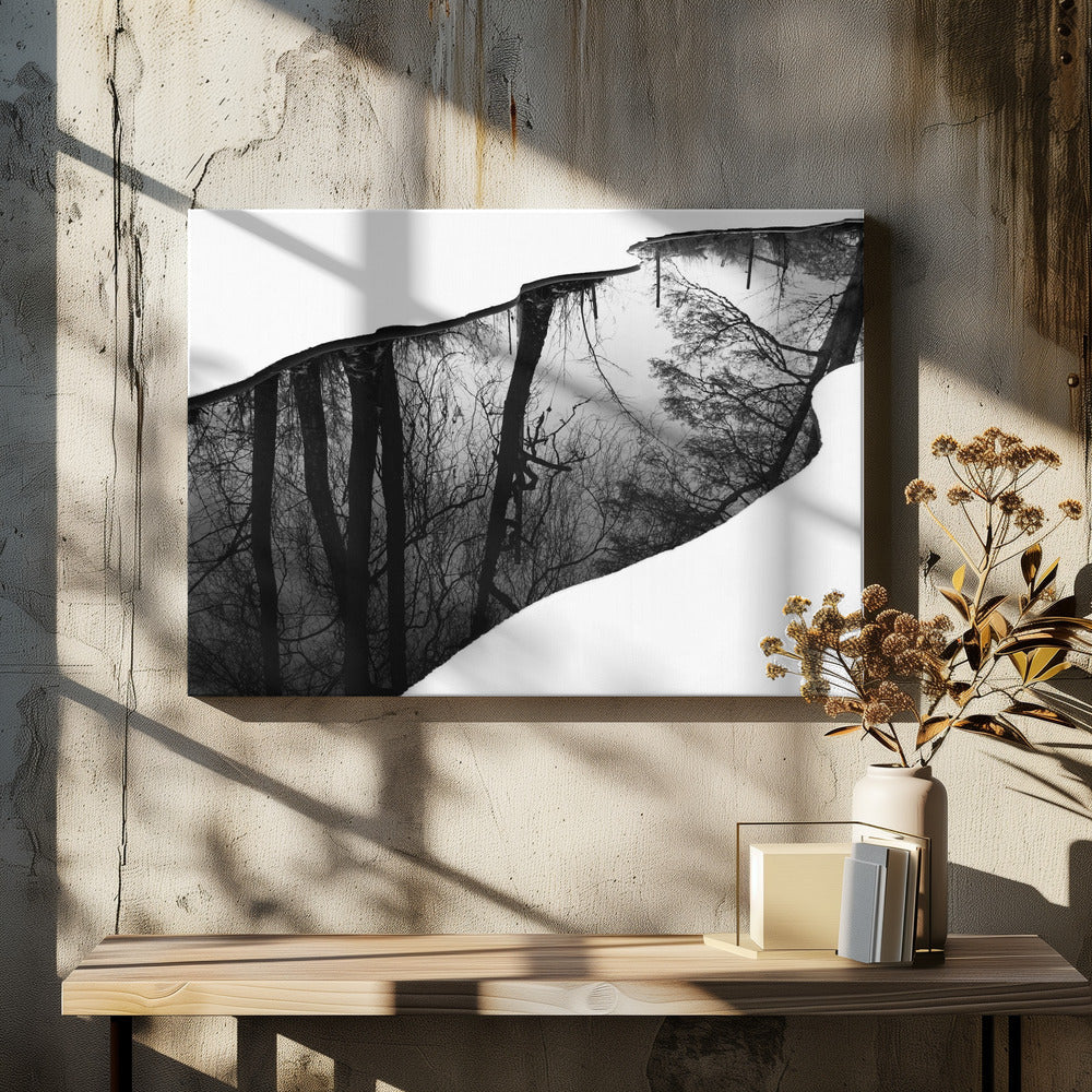 Artwork- Riverside-36X24inches-In White Floating Frame