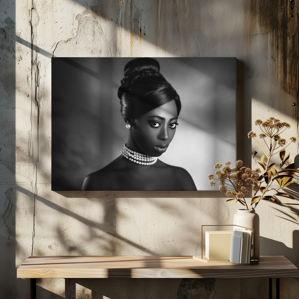 Artwork- The white pearls-36X24inches-In White Floating Frame