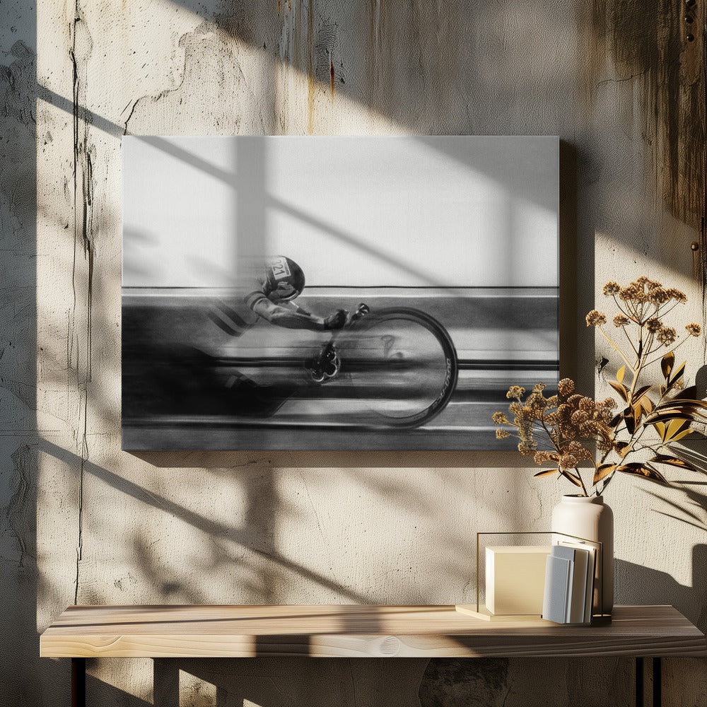 Artwork- Street Racer-36X24inches-In White Floating Frame