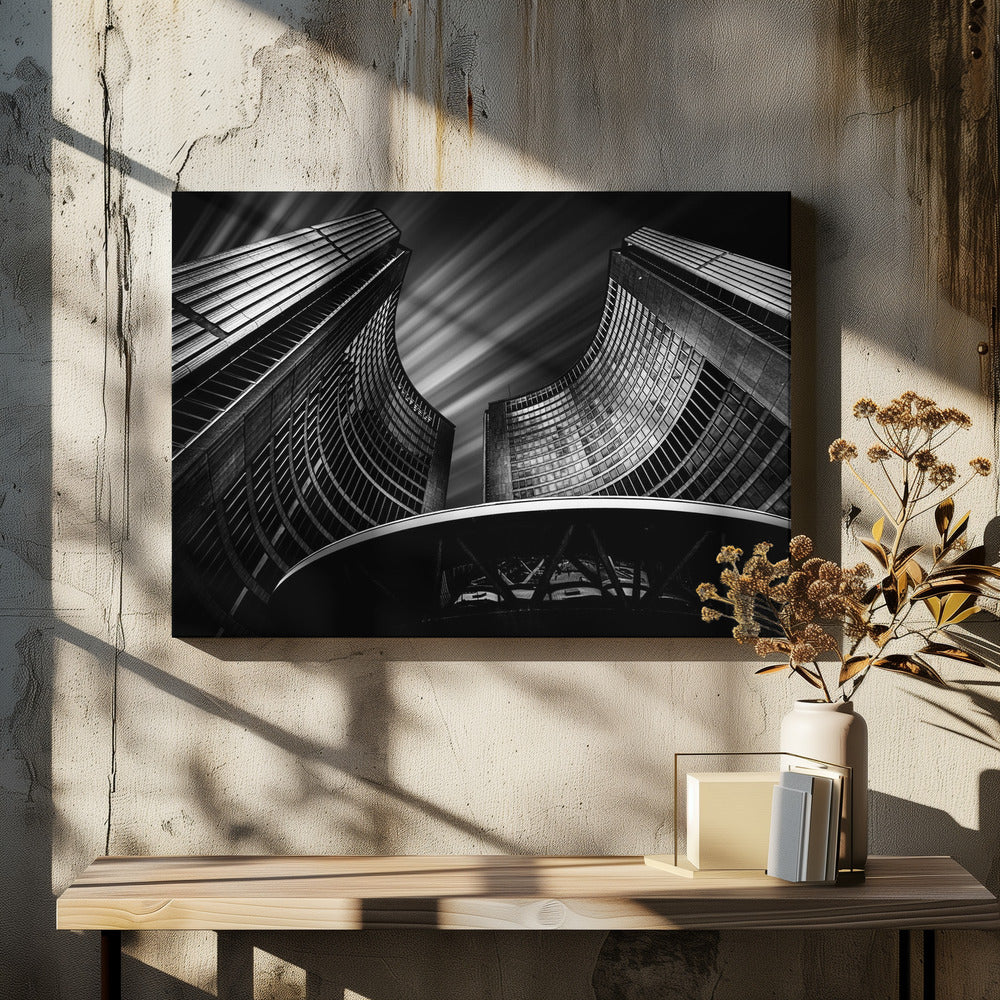 The City Hall - Toronto Wall Artwork In White Floating Frame