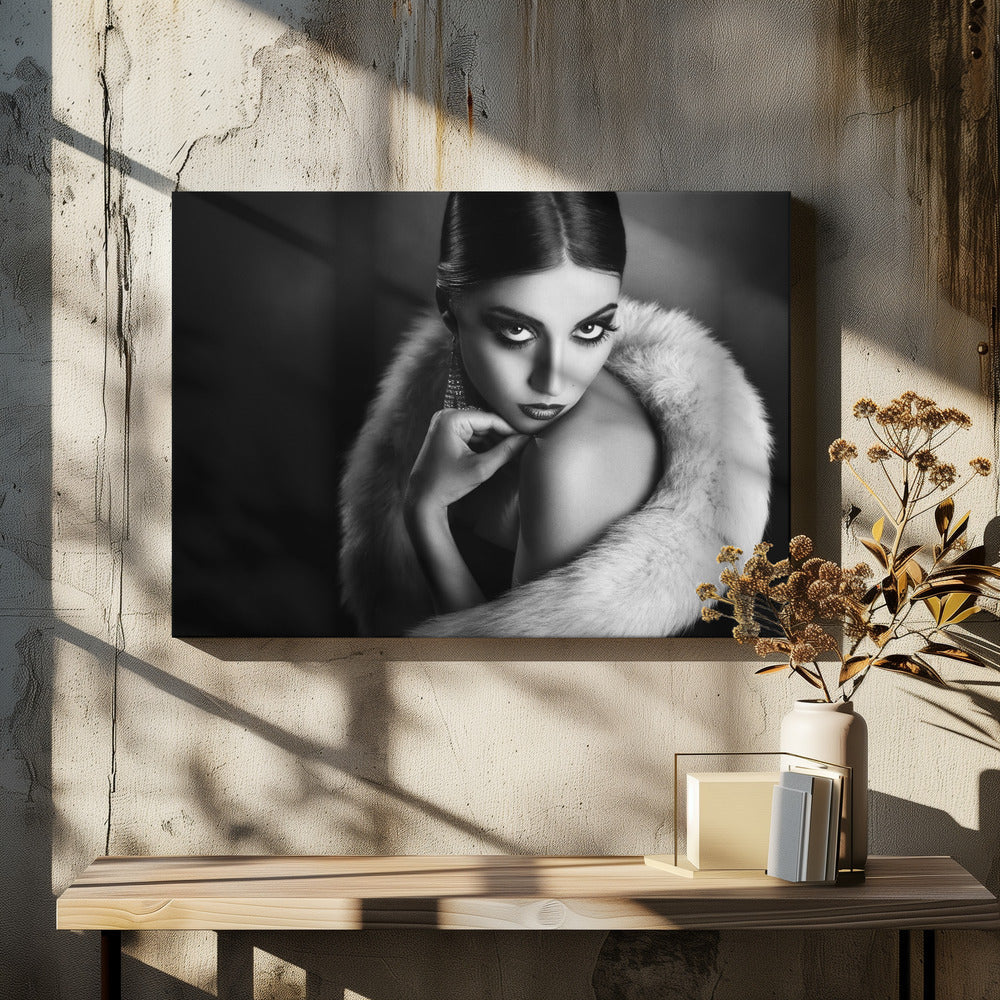 Artwork- Diva8-36X24inches-In White Floating Frame