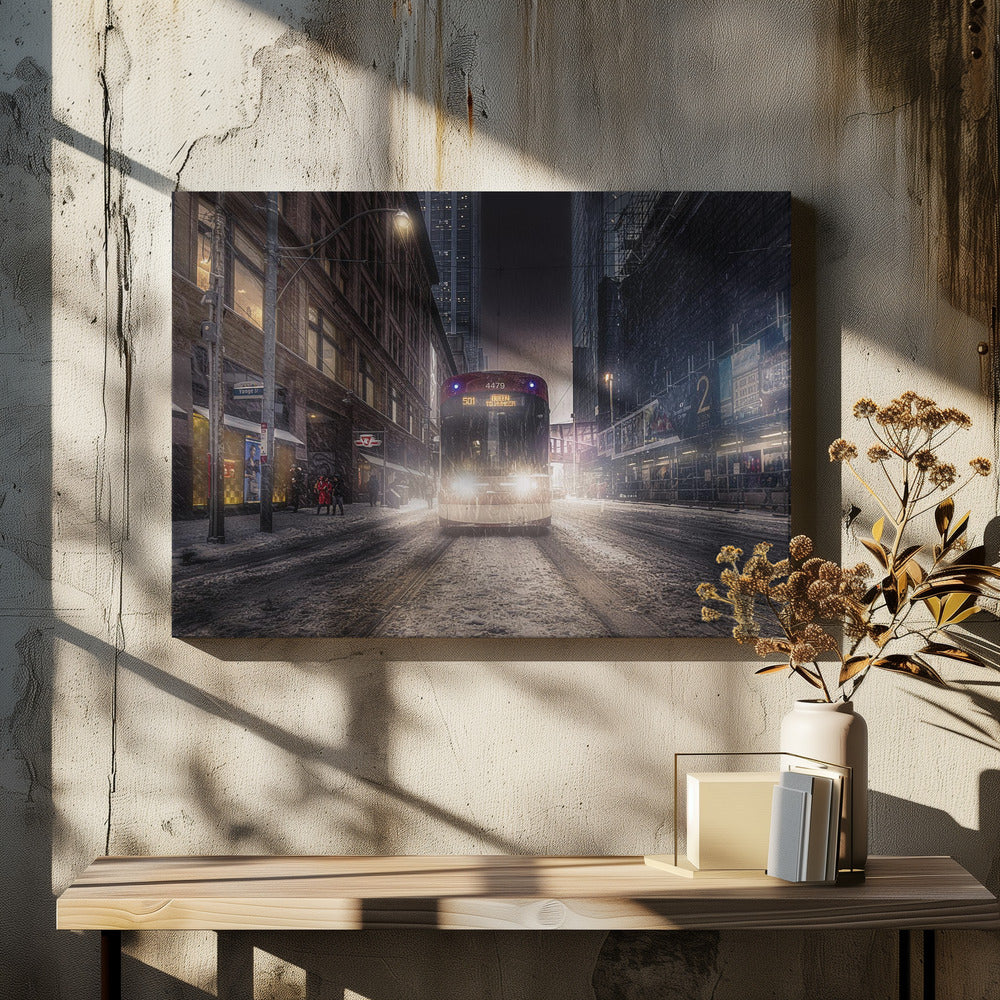 Winter Time Wall Artwork In White Floating Frame