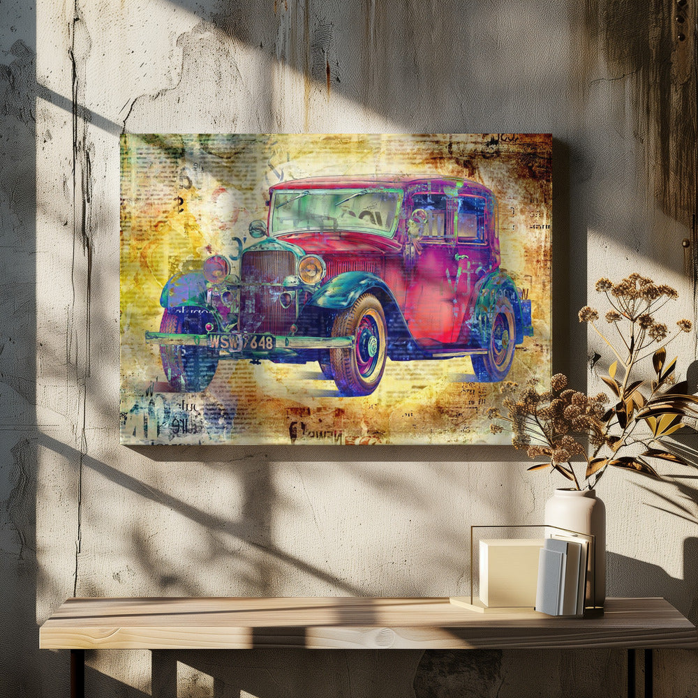 Wall art Vintage car 4