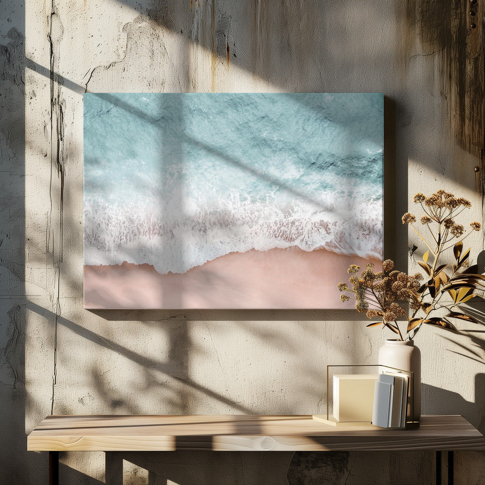 Artwork Beach Vibes III48X36inches- Black Frame