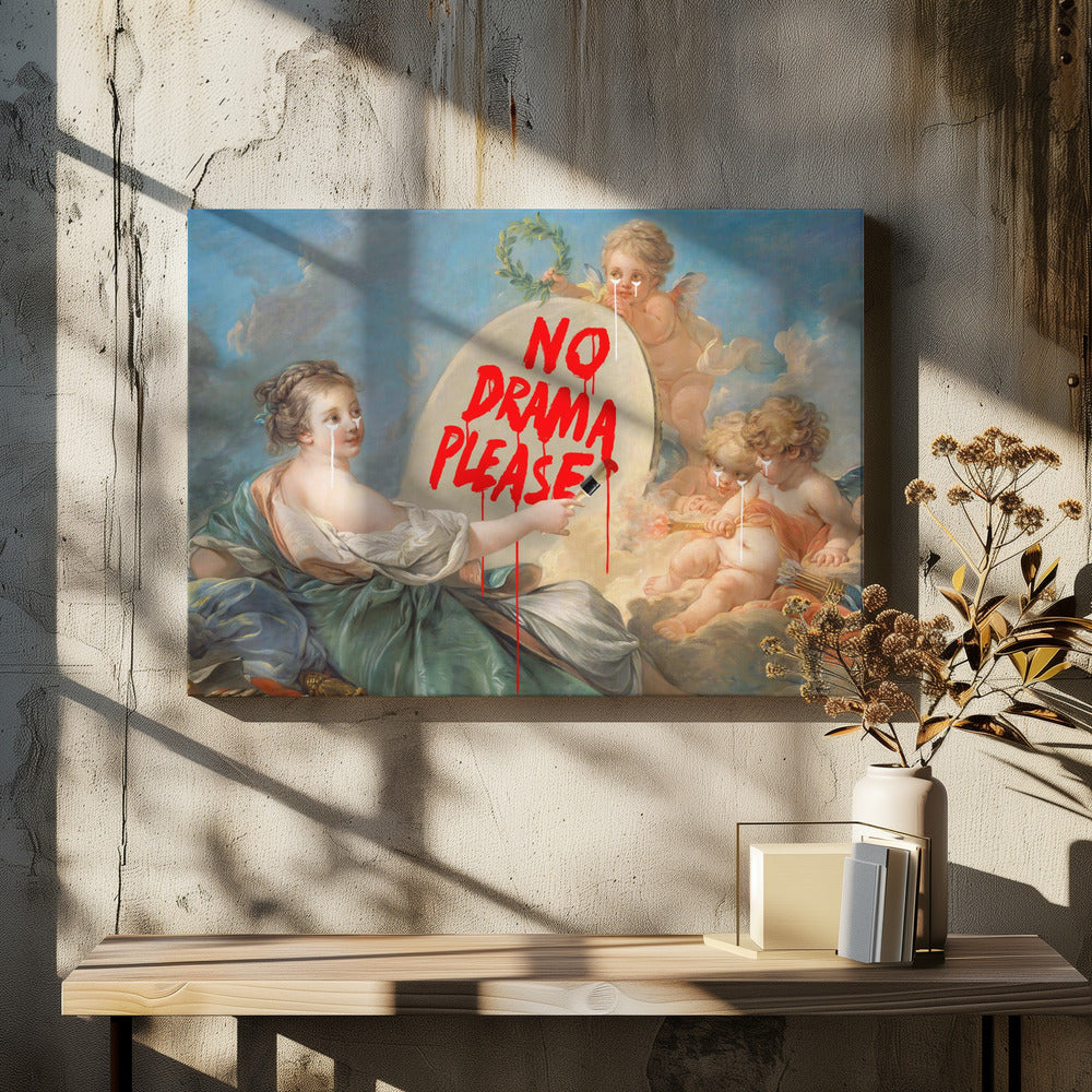 canvas prints No Drama48X36inches- Black Frame