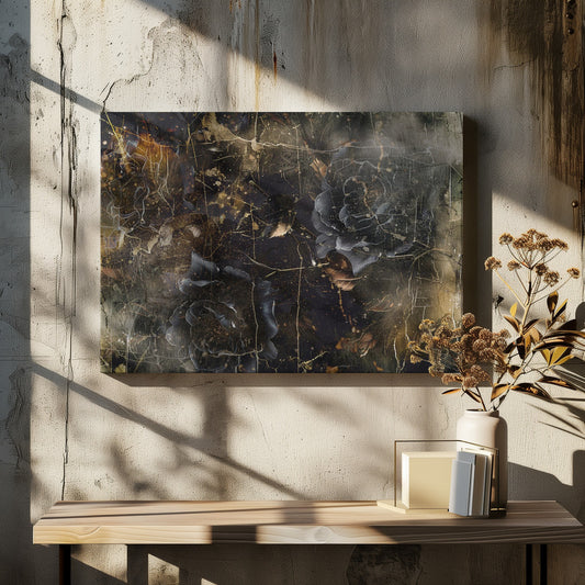 Flowers Floral Art Illustration 03 Wall Artwork In White Floating Frame