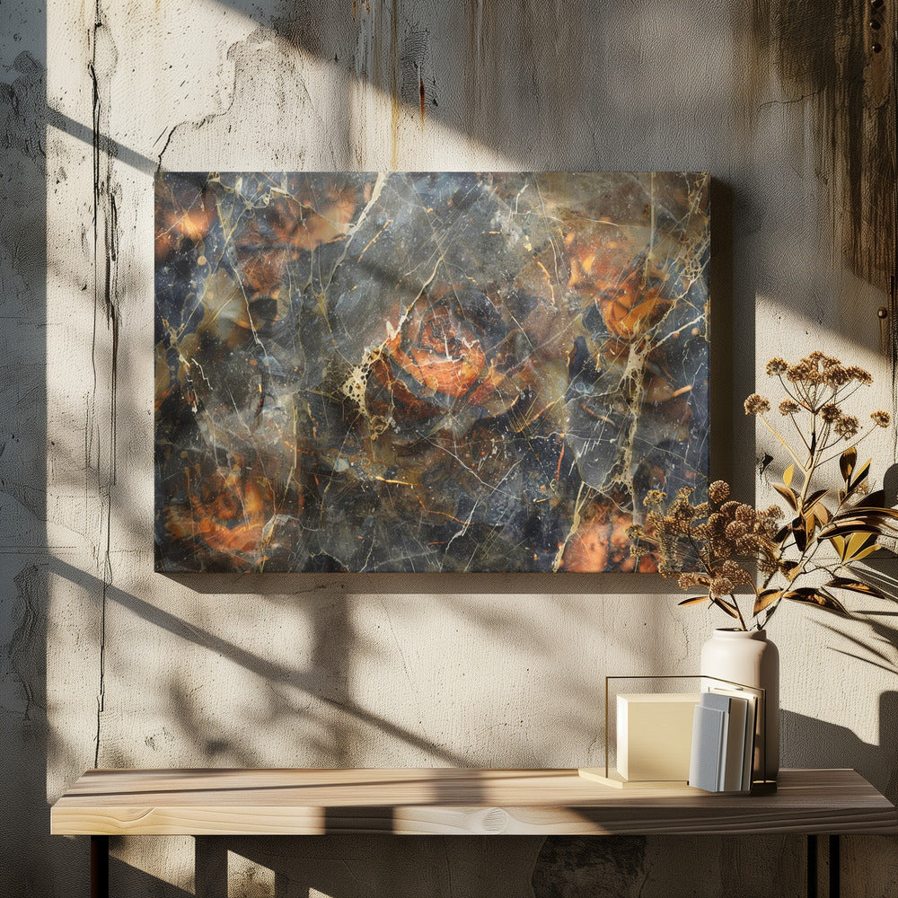 Artwork Floral Vintage Art Illustration 2148X36inches- Black Frame