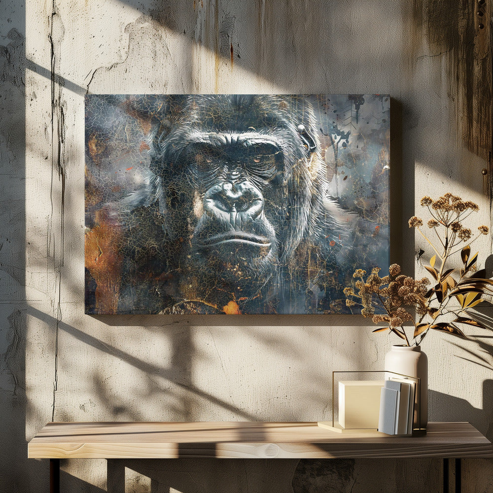 Animal Vintage Art Illustration Wallart 04 Wall Artwork In White Floating Frame