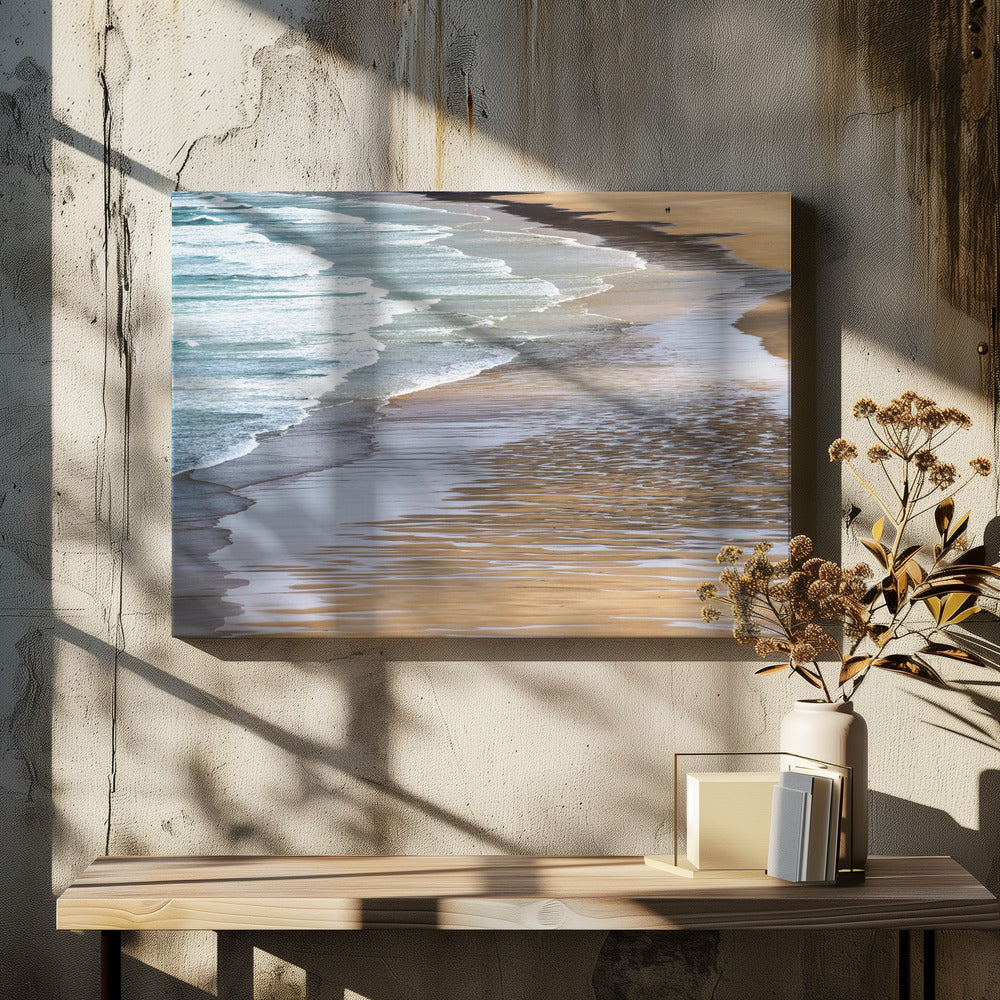 Wall art Here we are-48X36inches-In Black Floating Frame