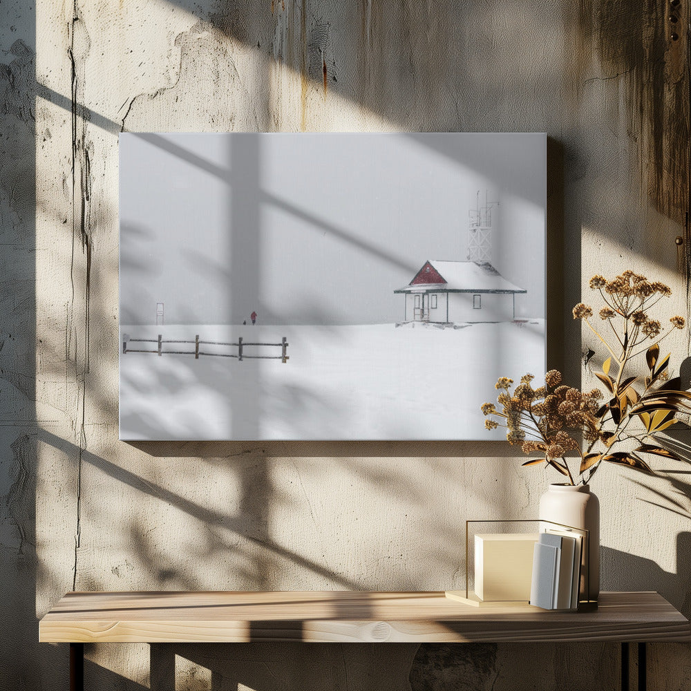 Guild House on the beach I-Wall Art In Black Floating Frame-48X36inches