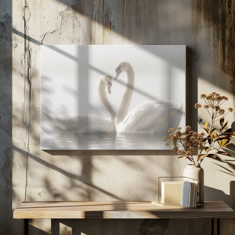 Artwork Forever. Swam48X36inches- Black Frame