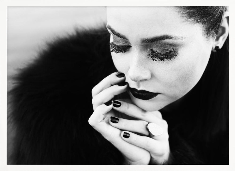 Artwork- between fingers-20X16inches-In White Floating Frame