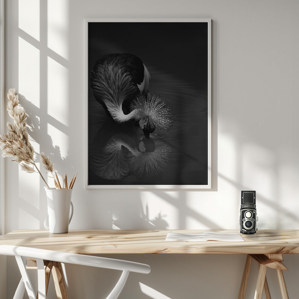 Artwork- The reflection-24X36inches-In White Floating Frame