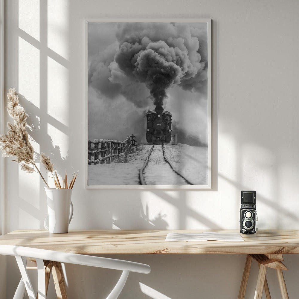 Artwork- Old train-36X48inches-Gallery Wrapped (Ready to Hang)