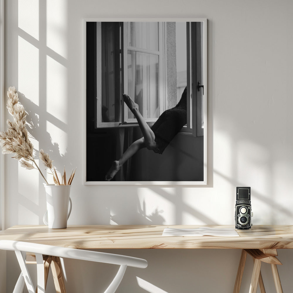 Jazzy Sunday Wall Artwork In White Floating Frame