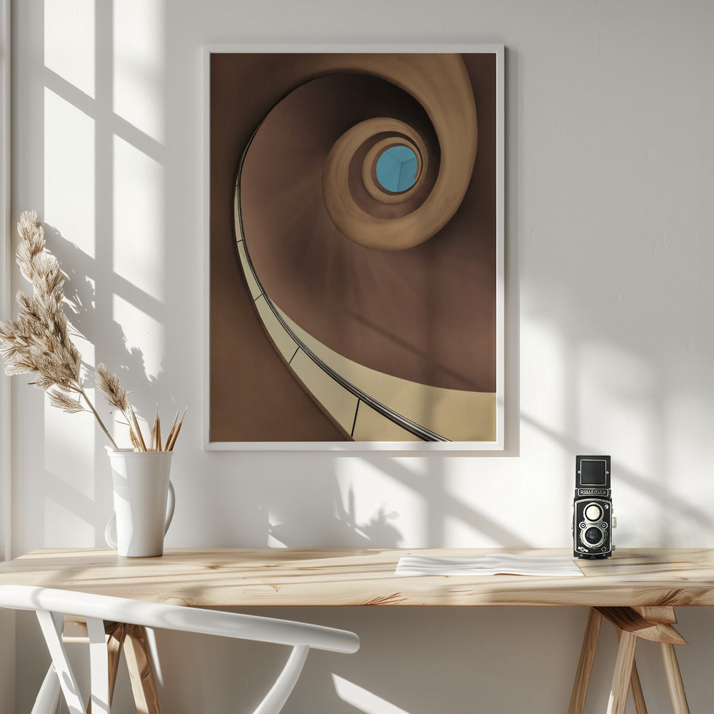 concrete shapes Wall Artwork In White Floating Frame