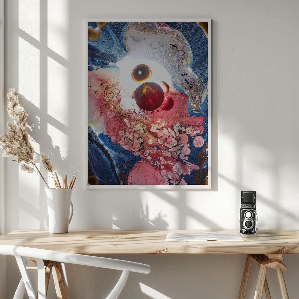 Microcosm Wall Artwork In White Floating Frame