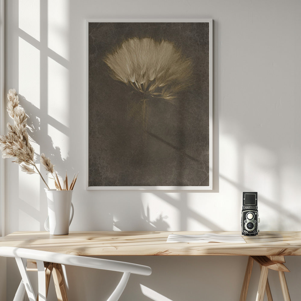 Mysterious Days Wall Artwork In White Floating Frame