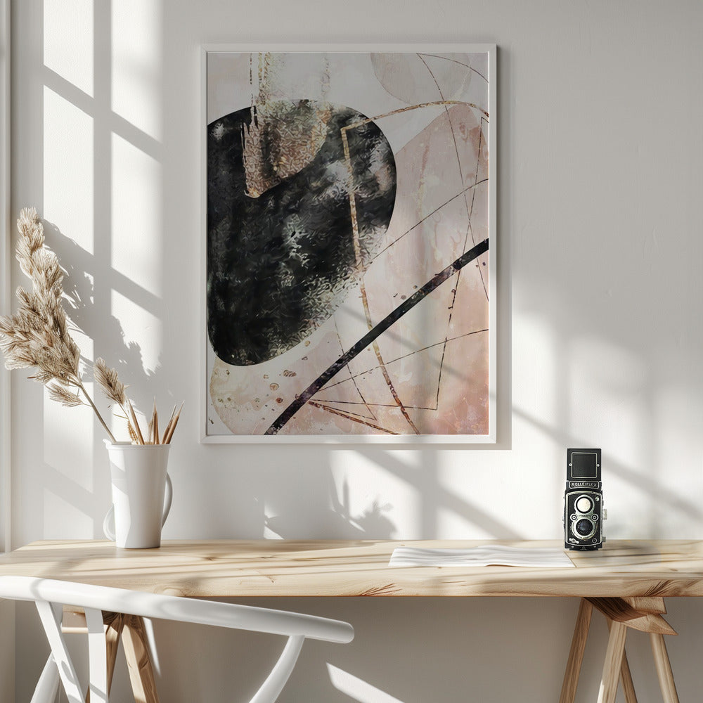 Boho art 9 Wall Artwork In White Floating Frame