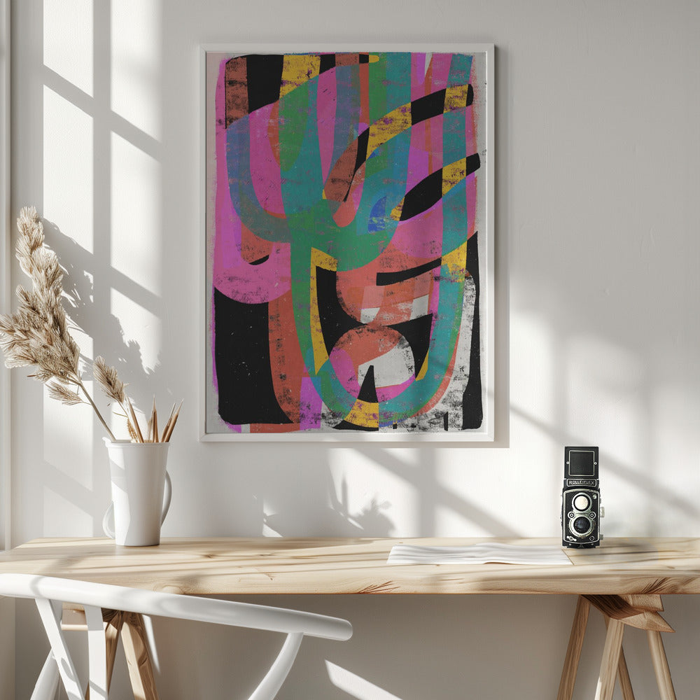 Junge (Party) Wall Artwork In White Floating Frame