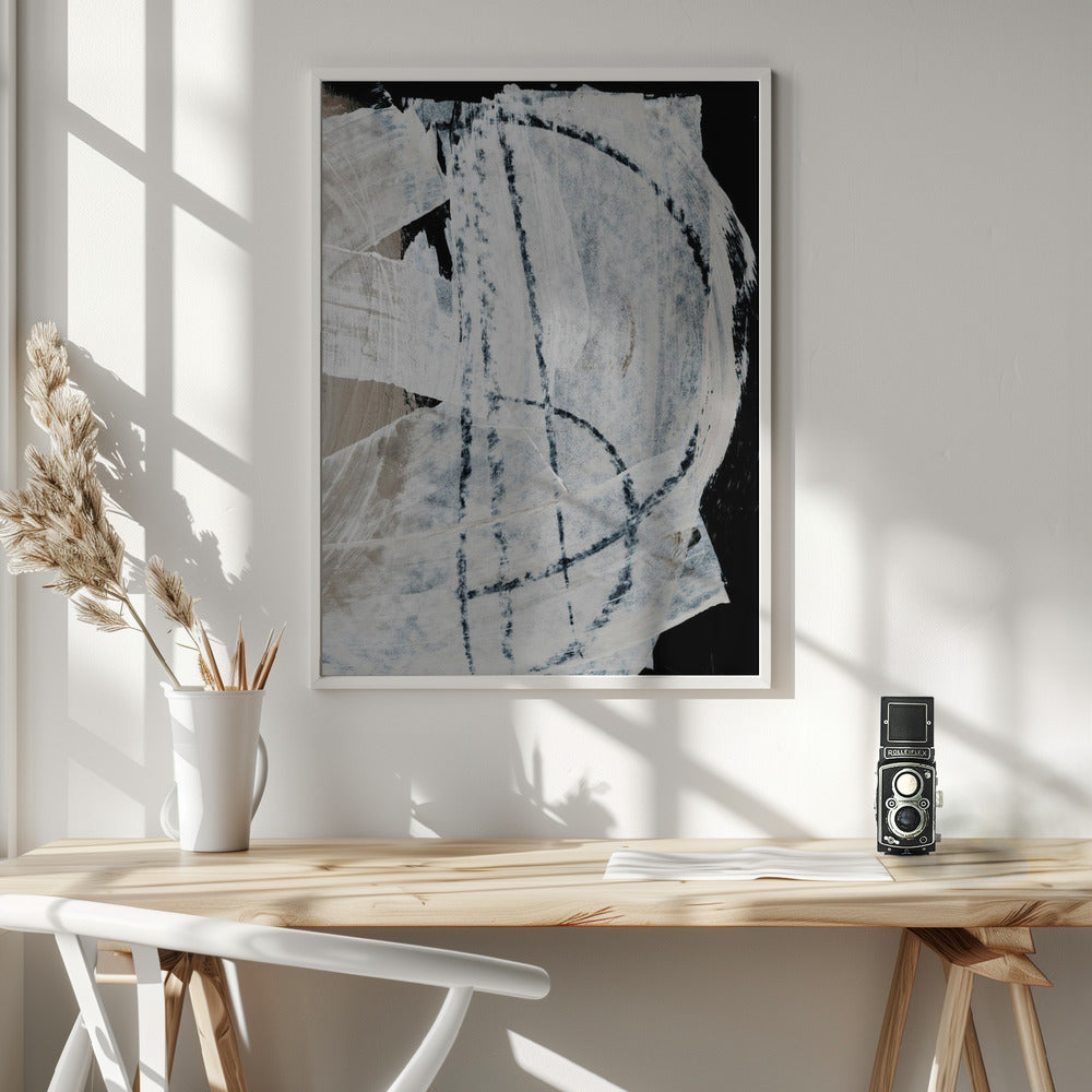 Mind No2 Wall Artwork In White Floating Frame