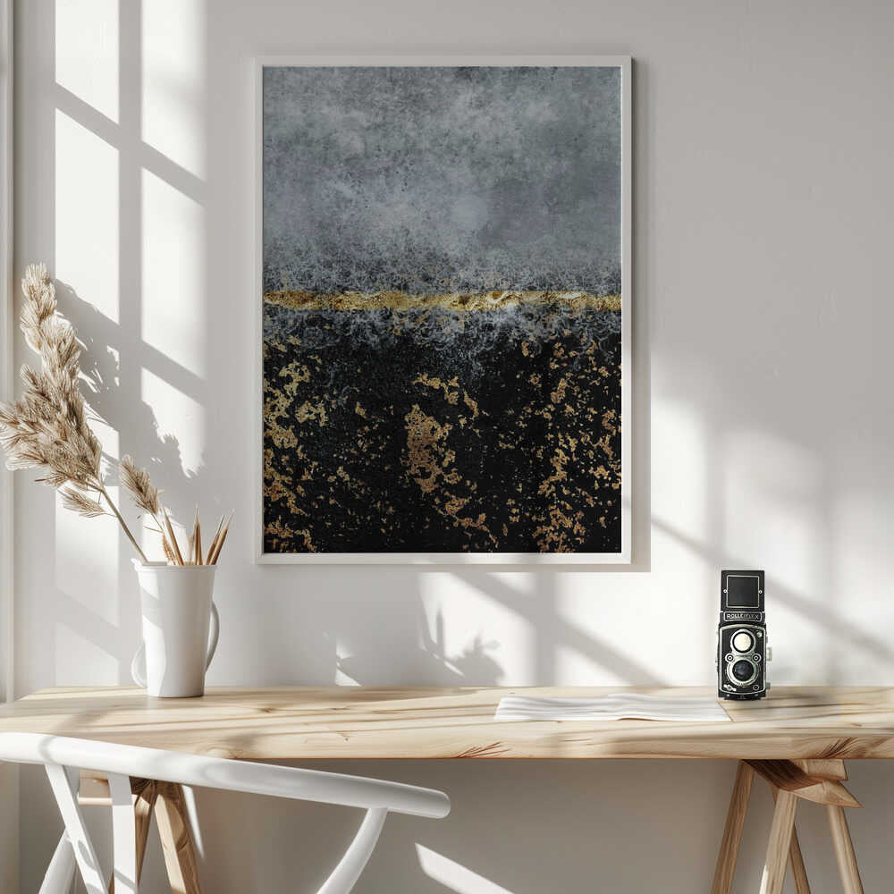 Wall art Gold Black Abstract