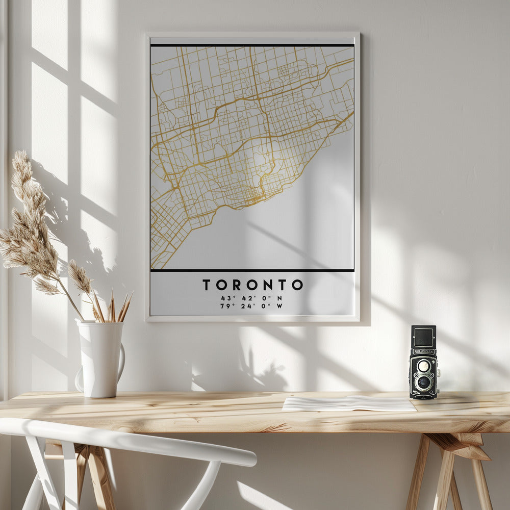 1 Maps 16-Wall Art In White Floating Frame-36X48inches
