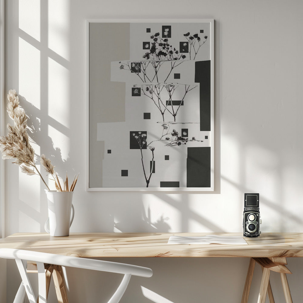 Artwork- Nature Morte #8-24X36inches-In White Floating Frame