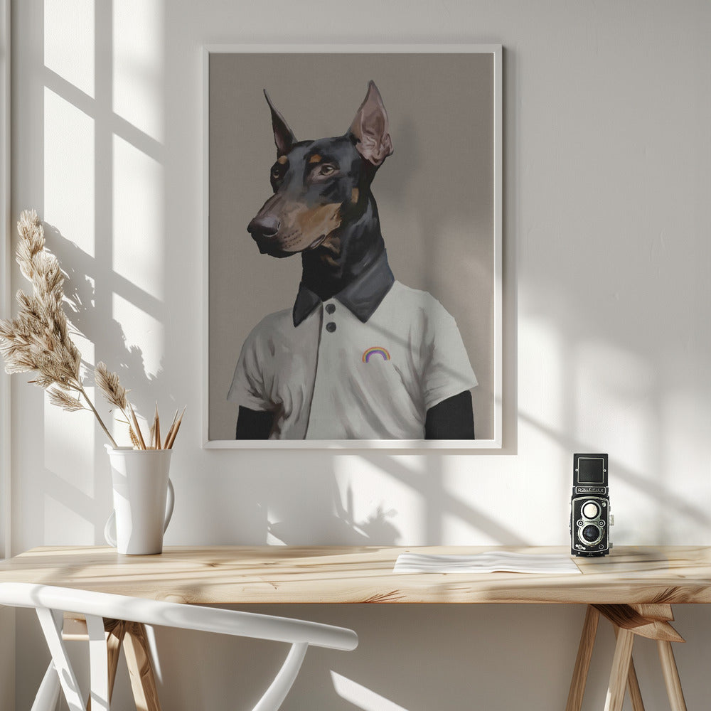 August Wall Artwork In White Floating Frame