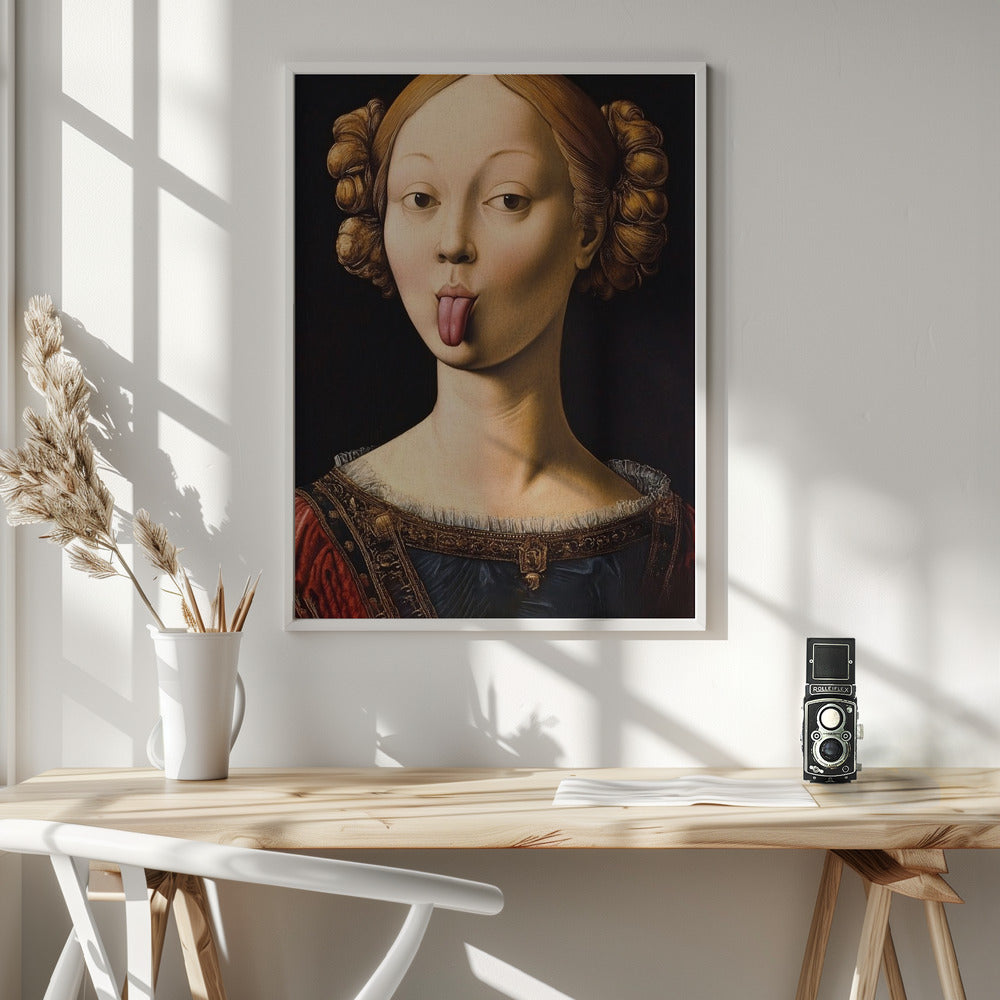 canvas prints Insolent Lady36X48inches- White Frame