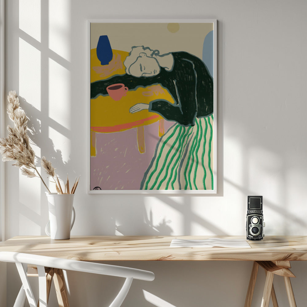 canvas prints Restful Pause36X48inches- White Frame