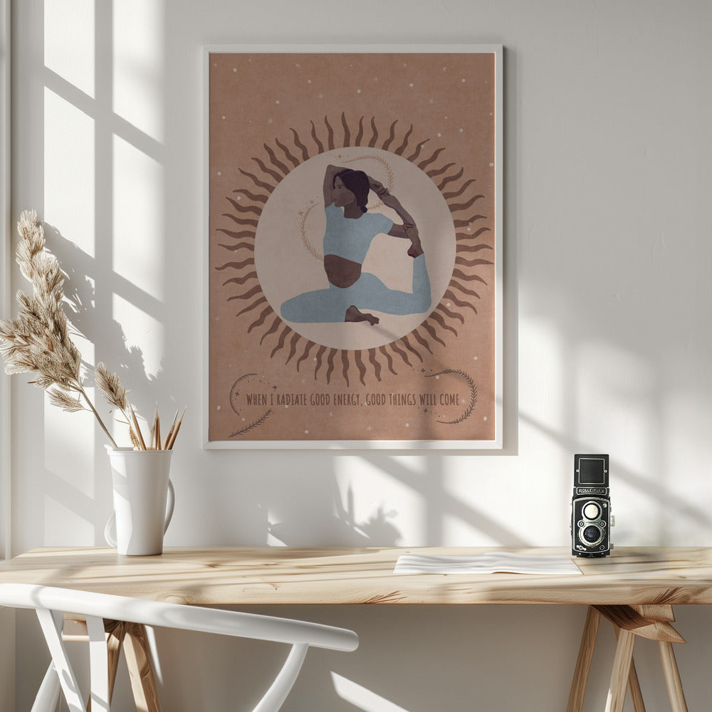 canvas prints Spiritual Feminine Energy, Sun, Moon.36X48inches- White Frame