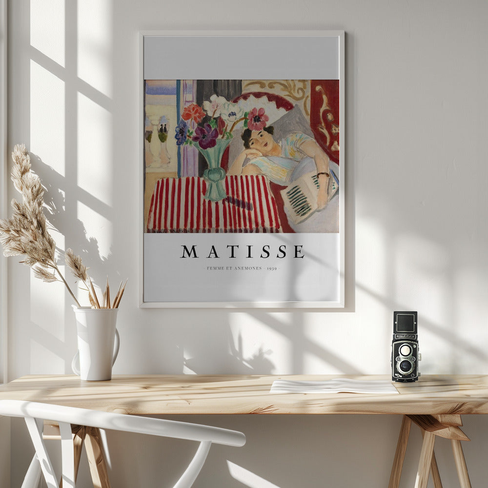 Artwork Femme Et Anémones Matisse 24X36-inches