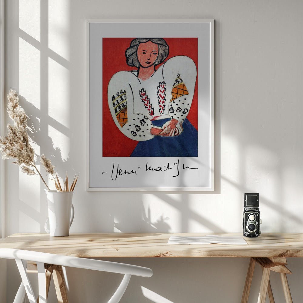 Artwork  Henri Matisse, La Camicetta Romena, 1940 24X36-inches