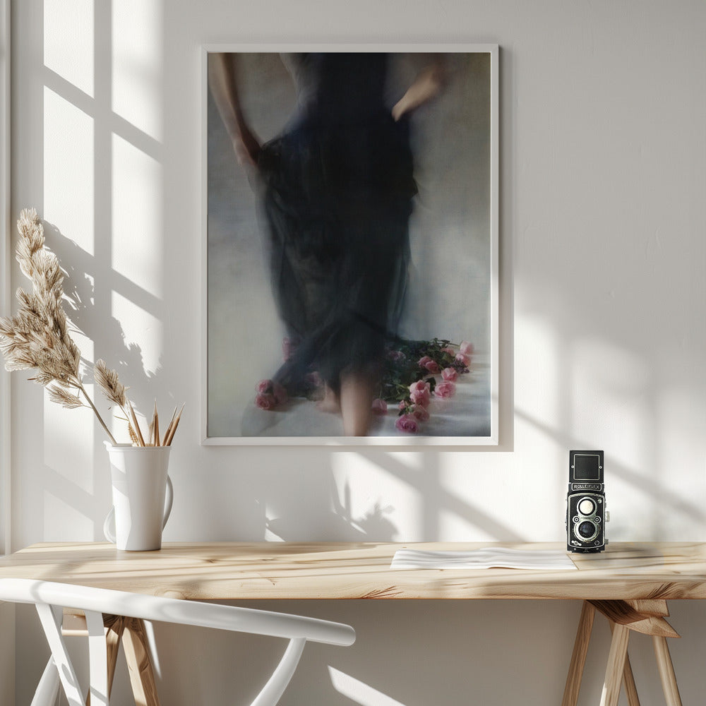 Four Dozen Roses ll Wall Artwork In White Floating Frame